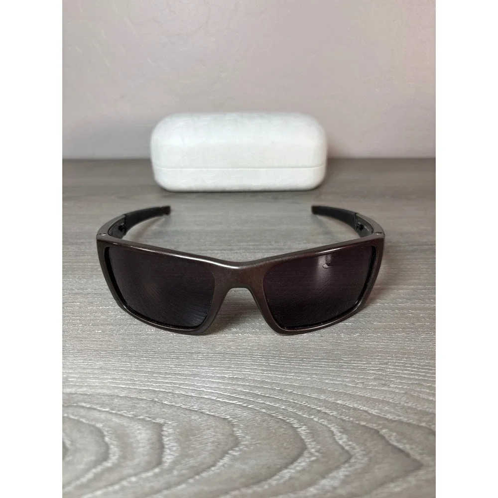 Oakley Jury Sunglasses Bronze OO4045-01 Mens Sport Rectangular Grey Lens